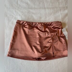 Urban Outfitters Satin Skort in Rose Gold